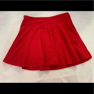 Red Cooperative Skater Skirt
